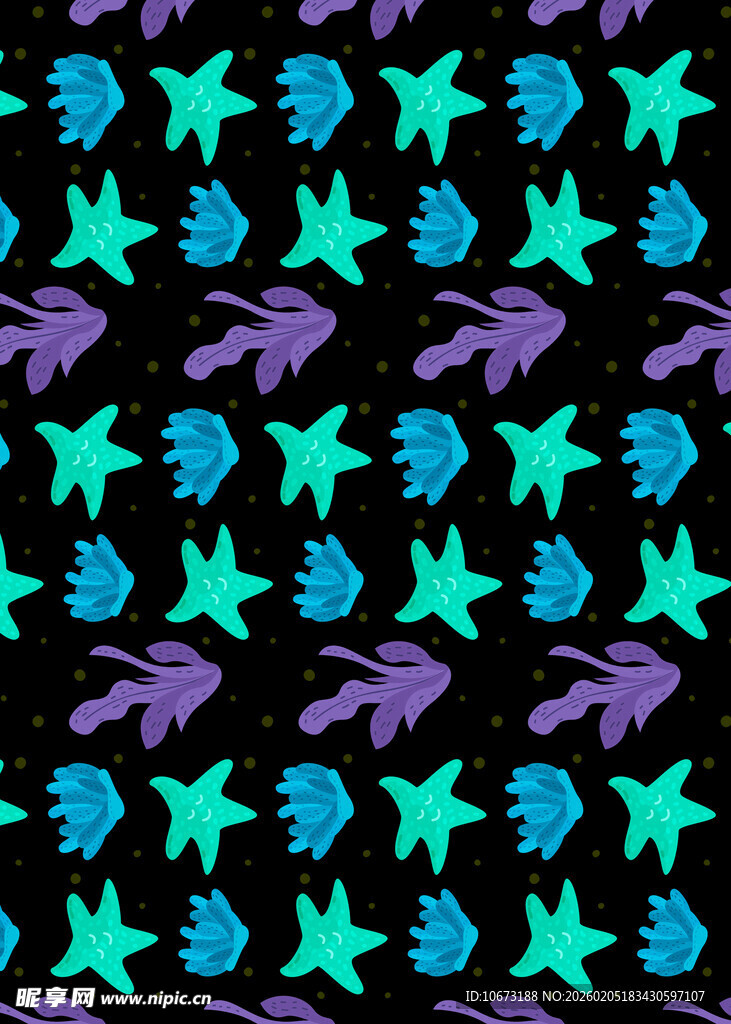 多彩星星图案背景