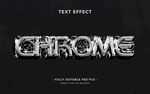 铬金属质感文字效果