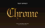 金色Chrome文字特效