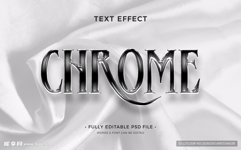 金属质感镀铬效果展示