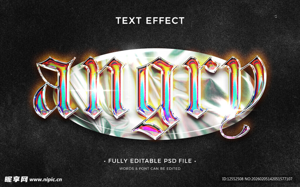 多彩立体艺术字效果展示