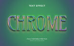 炫彩铬合金文字效果