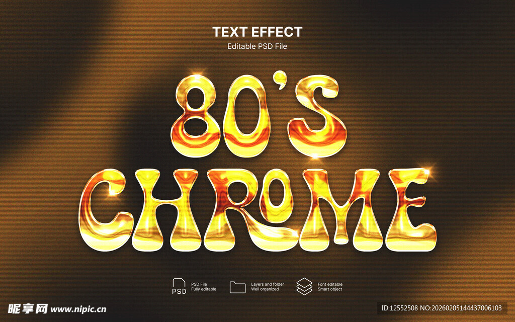 80年代铬风字体设计