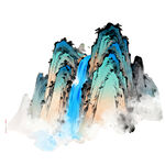 水墨风格壮丽山峰景观