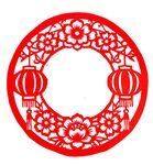 新中式红灯笼牡丹矢量设计