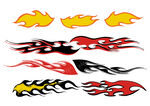 火焰汽车贴纸图案展示