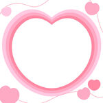 粉色爱心渐变边框