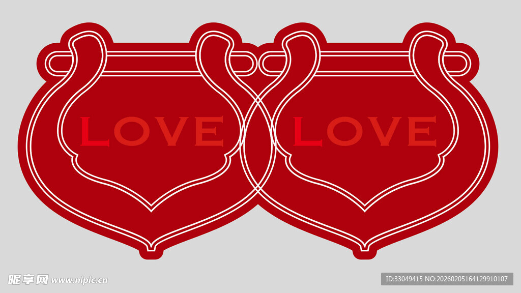 同心锁金店吊旗