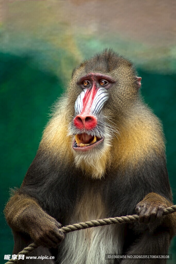 色彩斑斓的山魈