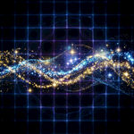 科技感光线波动背景图