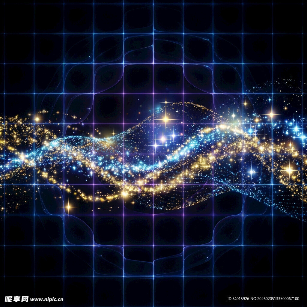 科技感光线波动背景图