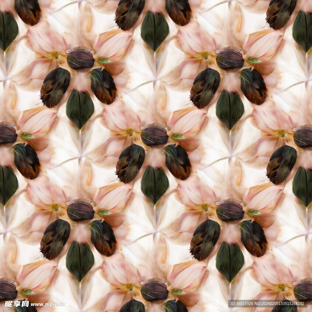 粉色花朵图案纹理背景