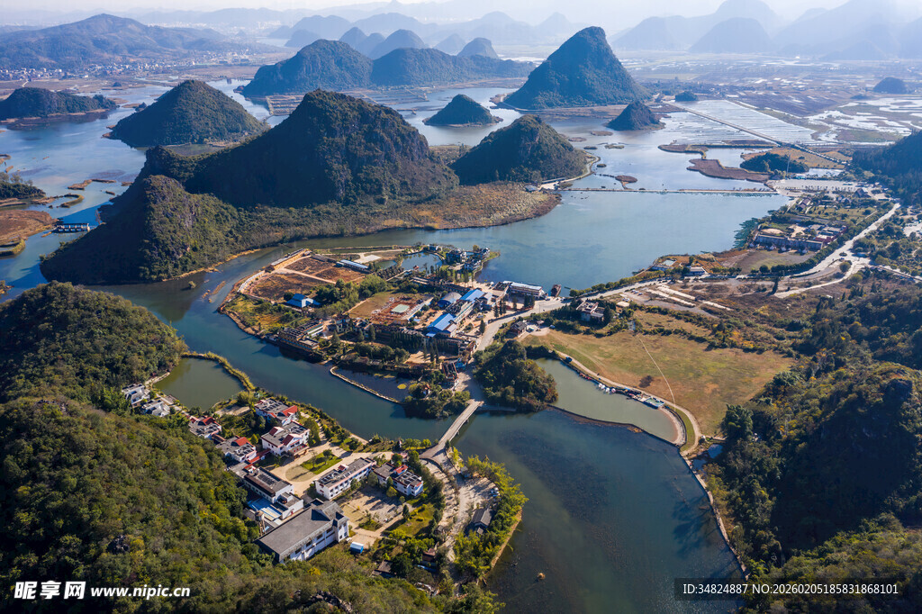 桂林山水风光航拍美景