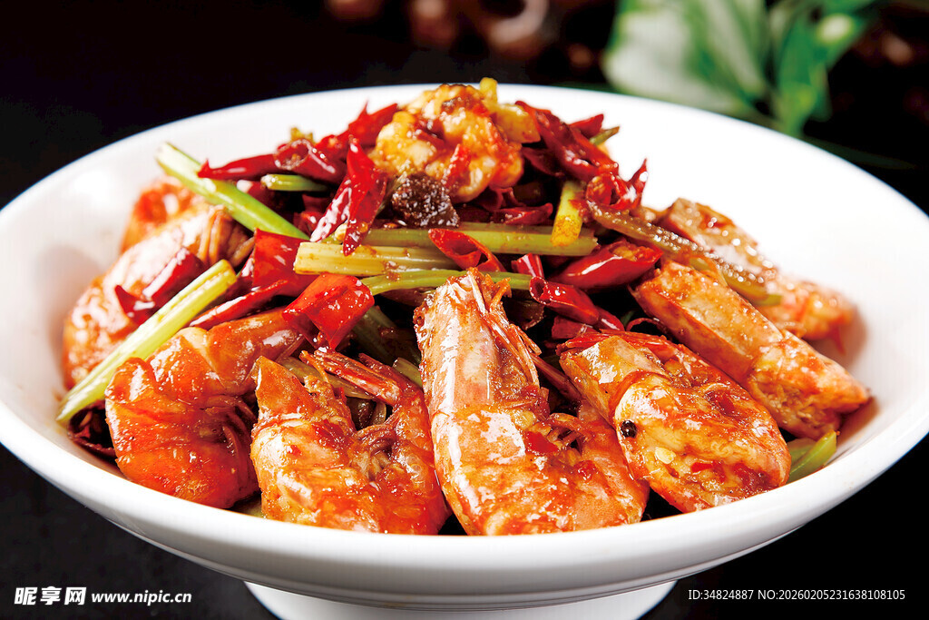 香辣美味干锅虾