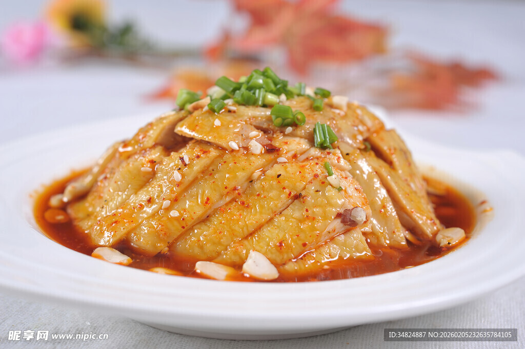 美味红油口水鸡