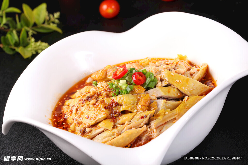 美味香辣口水鸡 