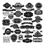 多样复古风格徽章标志集合