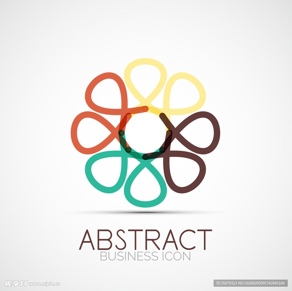 抽象多彩花朵图案设计