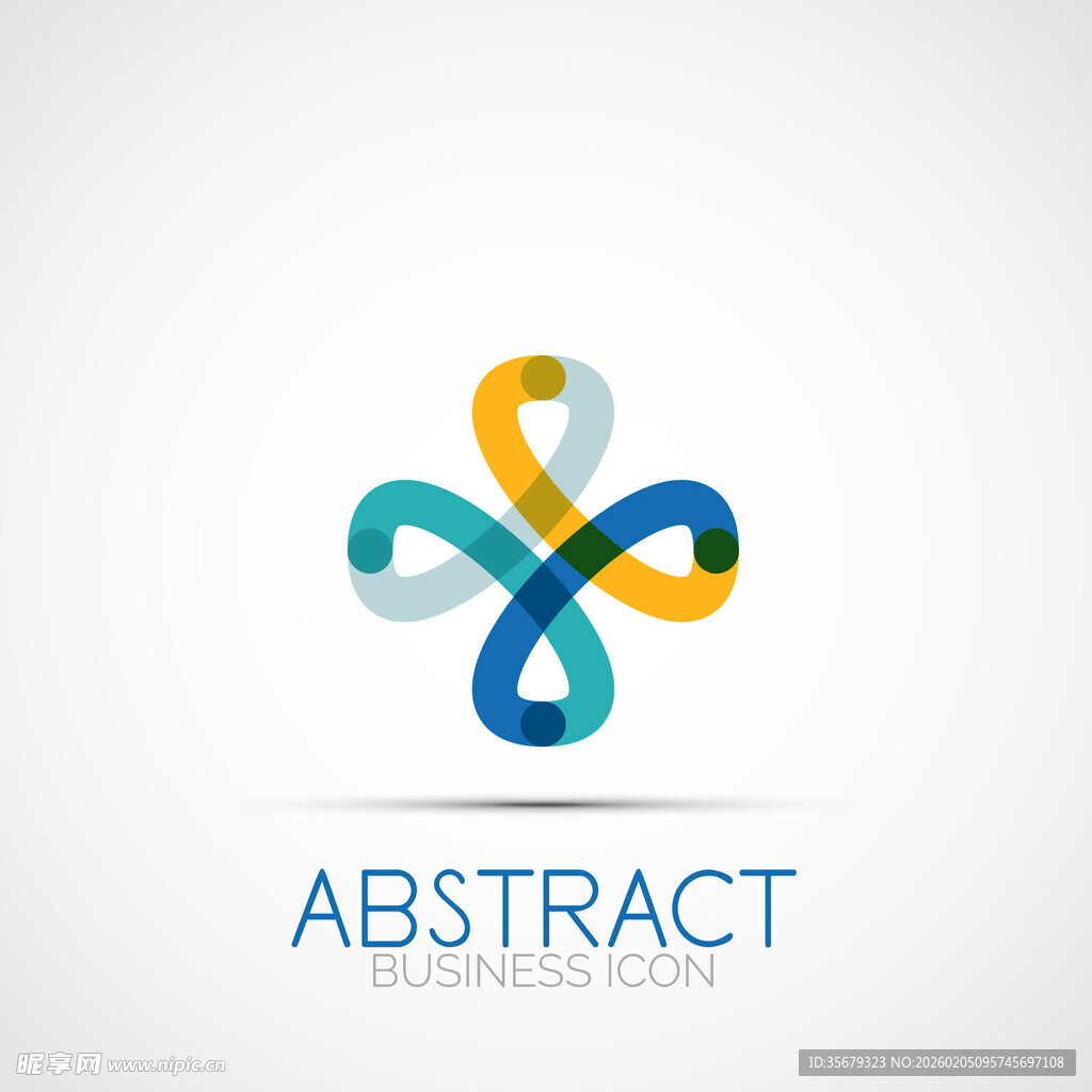 抽象几何交织标志设计