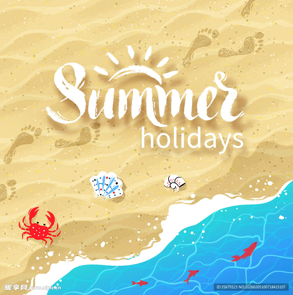 夏日海滩度假场景
