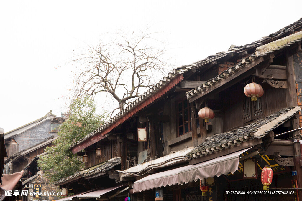 古色古香的传统民居街道