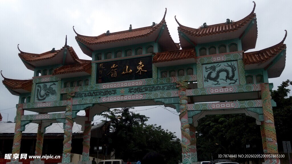 三亚中式古典牌坊建筑