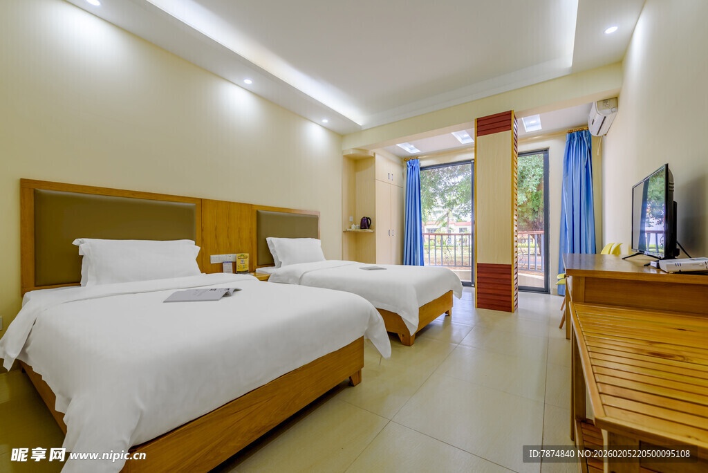 三亚温馨整洁的双人酒店客房