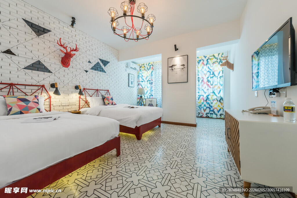 三亚童趣主题卧室 缤纷可爱空间