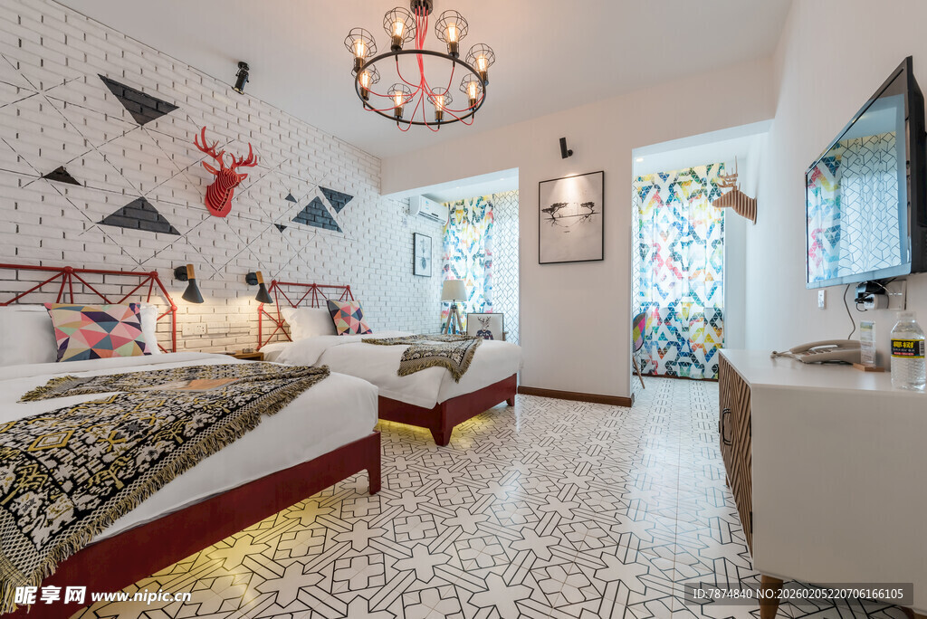 三亚现代简约风时尚卧室空间