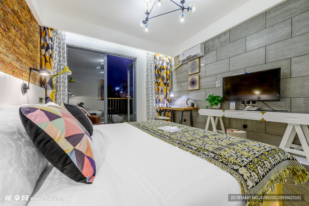 三亚现代简约风舒适卧室空间