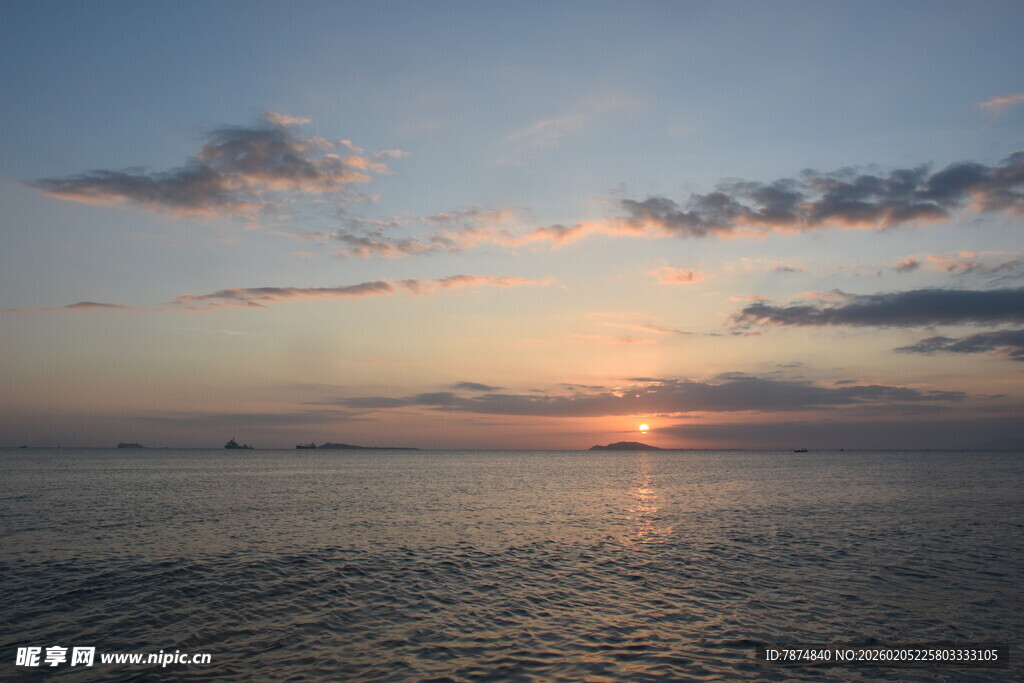 三亚海上日落美景