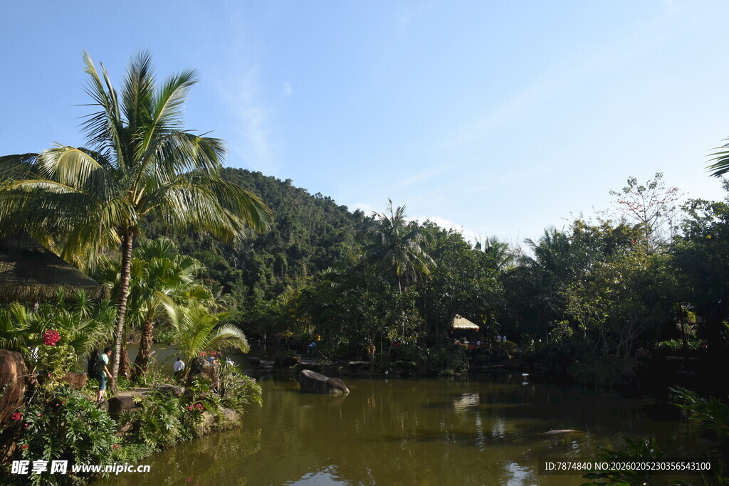 三亚热带河畔风光