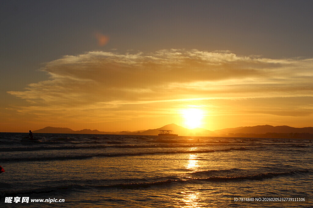 三亚海边日落美景