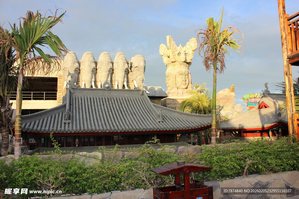 三亚东南亚风格建筑景观