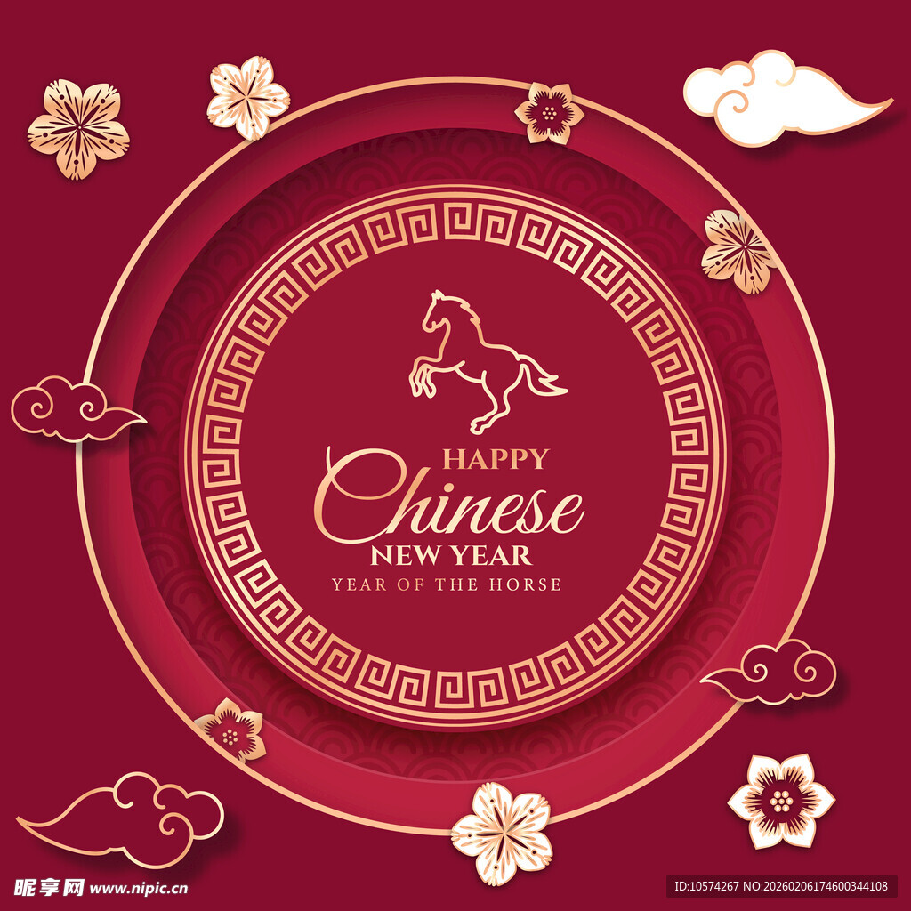 中国新年喜庆装饰背景图