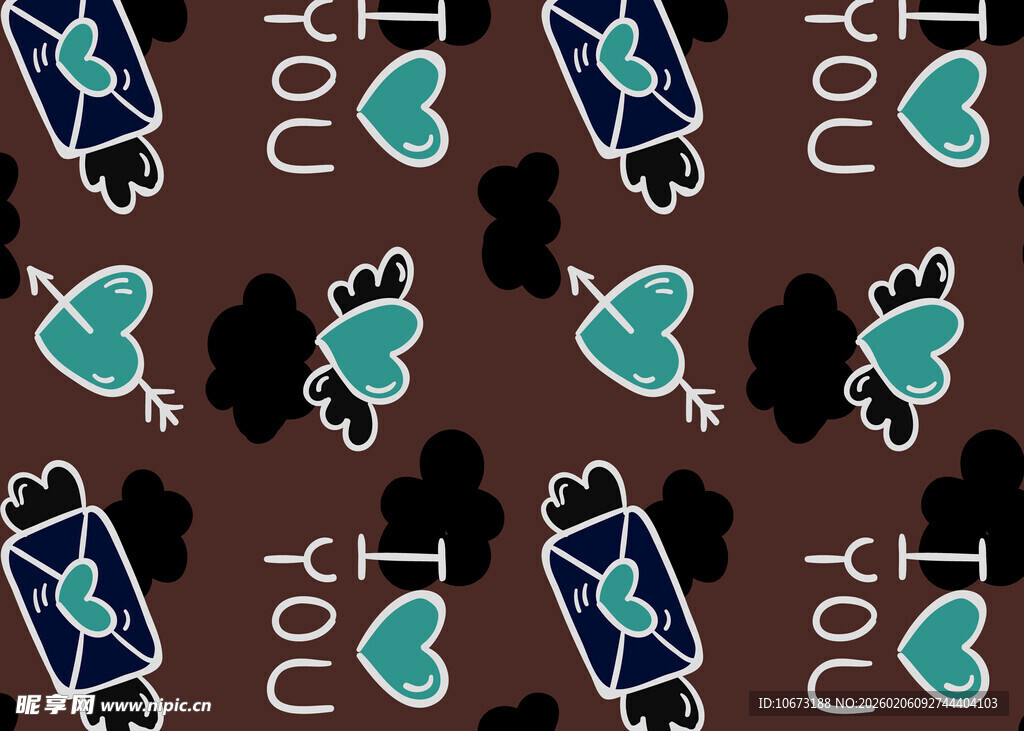 卡通图案无缝背景纹理