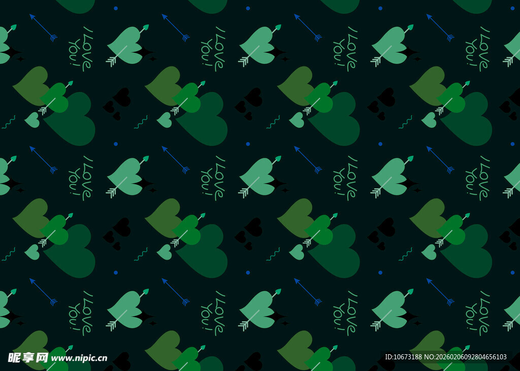 绿色三叶草图案背景纹理