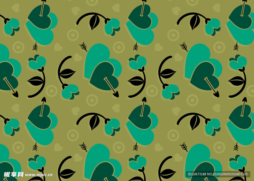 绿色系抽象图案背景设计