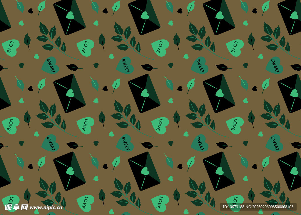 复古风咖啡主题无缝图案