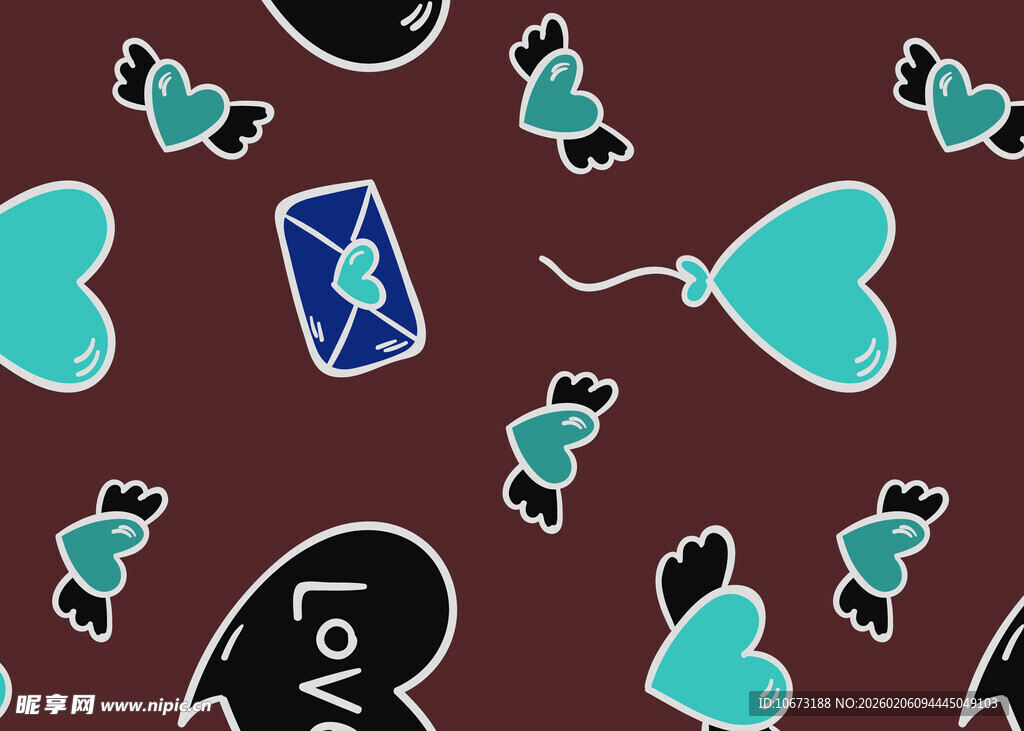 爱心图案背景装饰元素