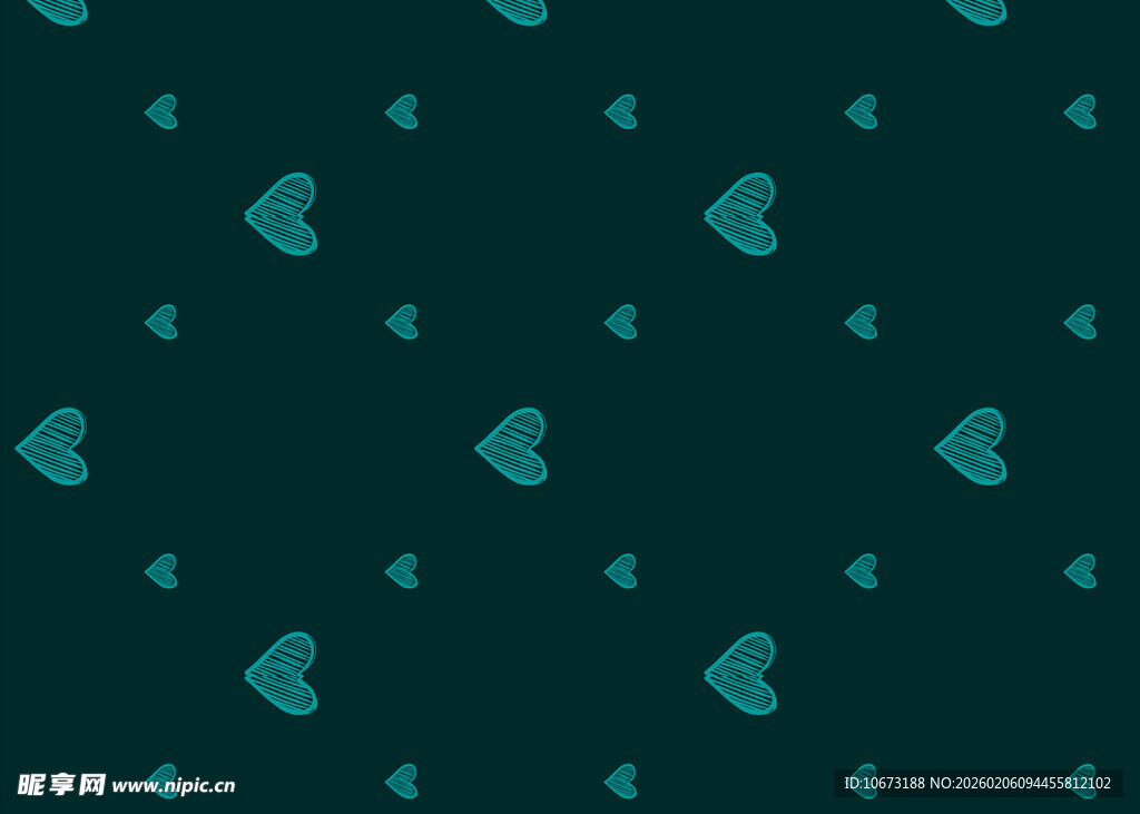 深绿底蓝色小鱼图案背景