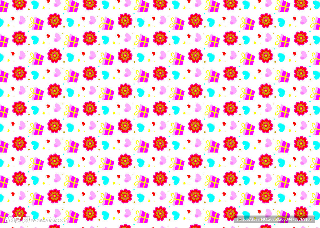 粉色多彩小圆点图案背景