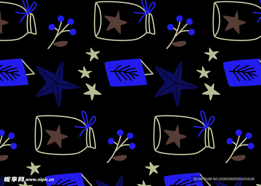 星空主题装饰图案元素