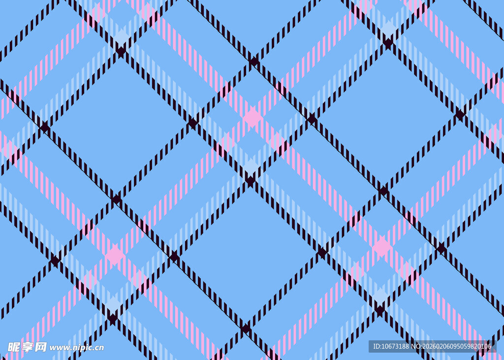 蓝色粉色格子图案背景