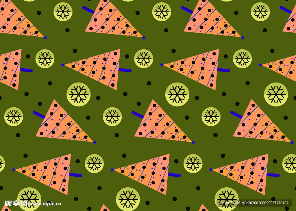 绿色背景的几何图案设计