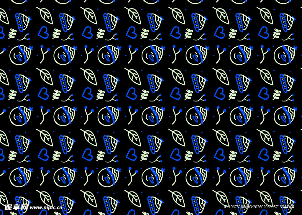 蓝色机械图案无缝背景