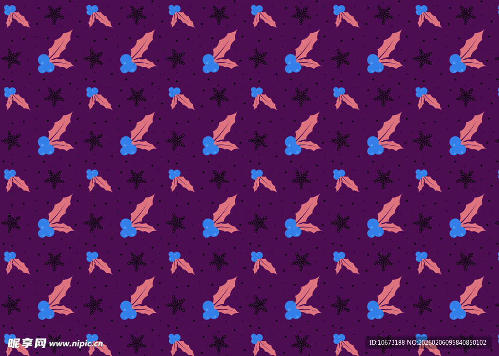 紫色底多彩飞鸟图案纹理