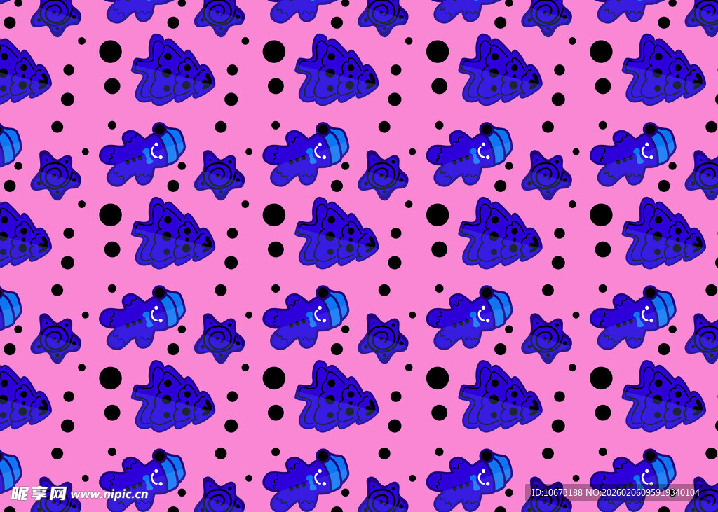 粉色底蓝色图案装饰背景