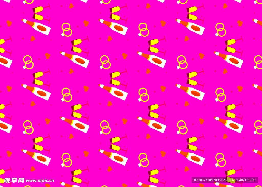 粉色背景的多彩图案
