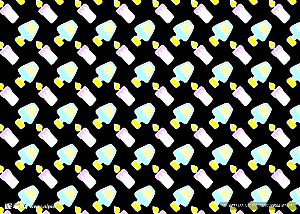 清新冰淇淋图案无缝背景
